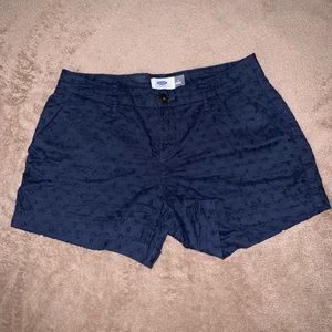Navy blue linen shorts. Size 0.